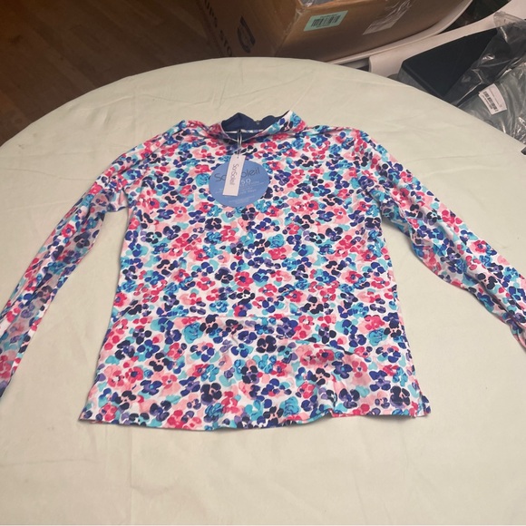 NWT SolTek San Soleil Lux Long Sleeve Print Mock - Jungle - Smal - Picture 8 of 12